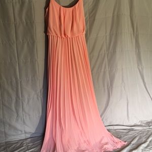 Long flowy maxi knife pleat dress